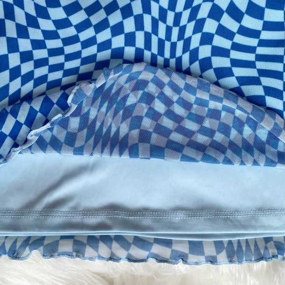 NWT Wild Fable Size M Y2K Psychedelic Mesh Miniskirt - Picture 5 of 9